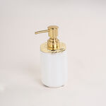 3 Piece Bath Accessories Set Stoneware Elite Gold image number 1