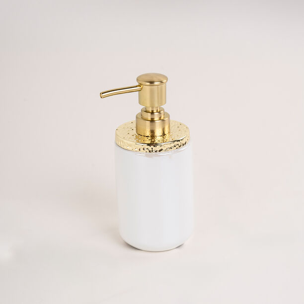3 Piece Bath Accessories Set Stoneware Elite Gold image number 1