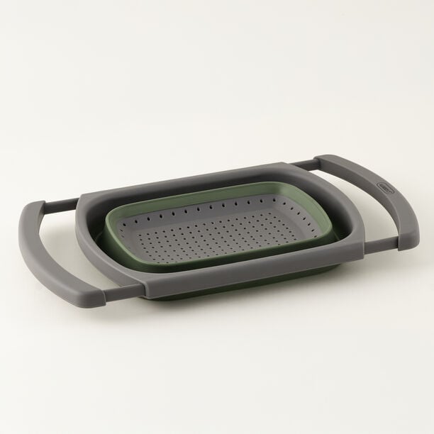 البرتو سلة غسيل بلاستيك قابلة للتمدد، أخضر 39*26*4 سم image number 1