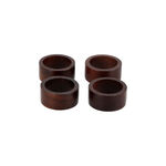 Arabesque 4 Pcs Wood Napkin Rings image number 0