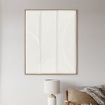 Homez wall art framed canvas wood, white 80*100cm image number 1