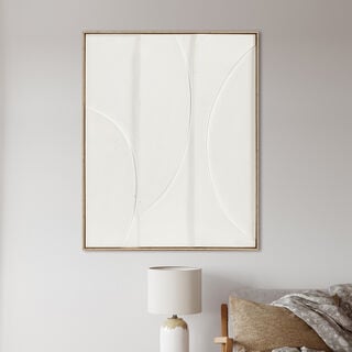 Homez wall art framed canvas wood, white 80*100cm