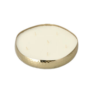 Candle Tray Hammered Gold