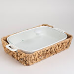 Rectangle Casserole  17" With Lid And Sea image number 1