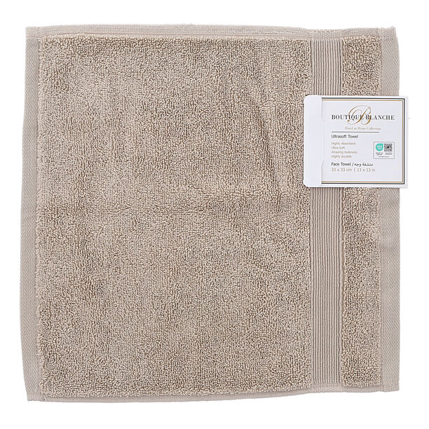 Boutique Blanche Beige 6 Piece Ultra Soft Face Towel Set 33*33 Cm image number 2