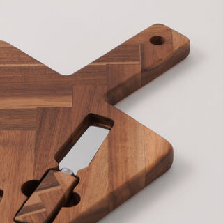 Alberto acacia wood rectangular cheese board set 33*22.9*1.9 cm