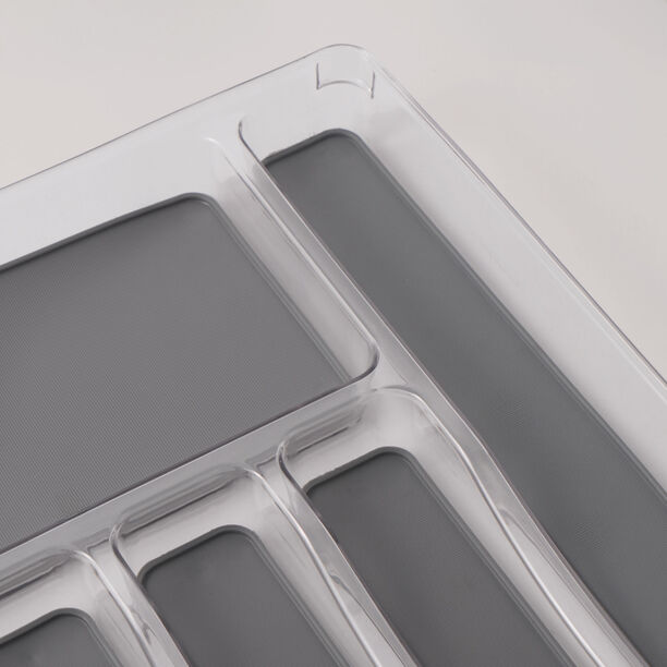 Alberto non slip 6 compartments drawer organizer 40*32*4.7cm, clear image number 1