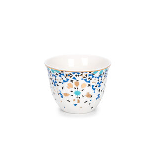 21 Pcs Porcelain Tea And Coffee Set Mosaic Blue