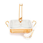 Square Food Warmer With Hanger Gold image number 1