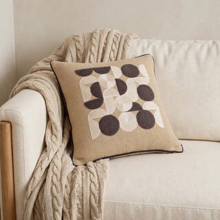 Homez Circle Geometric Cushion Cover, 45*45Cm