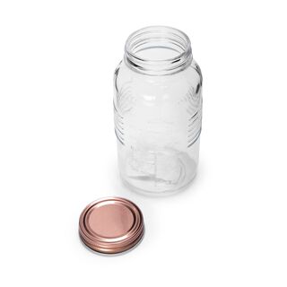 Alberto Glass Mason Jar With Copper Lid
