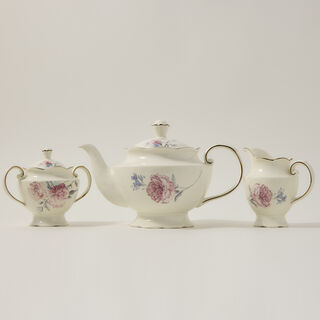 La Mesa Pot Set 3 Pieces Ivory And Gold