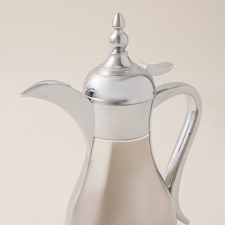 دلة ستيل من دلتي قطعة واحدة لون فضي سعة 600مل