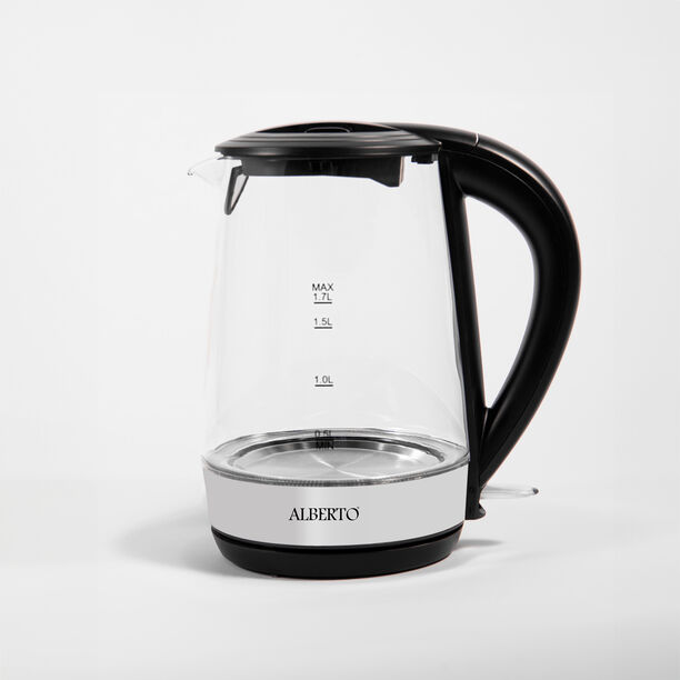 Alberto glass kettle ,360 degree rotation,1.7LT,1850 2200w image number 0
