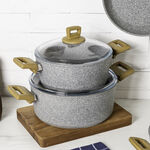 Alberto granite cookware set greystone 7 pcs image number 1