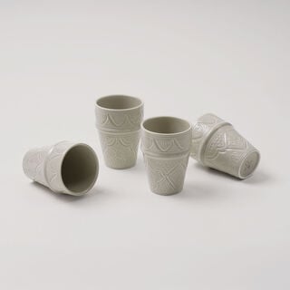 Dallaty Moroccan Tea Cup Grey, 6 Pieces