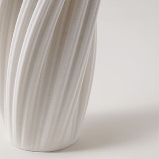 Homez Ceramic White Vase 18.4*18.4*19.5Cm