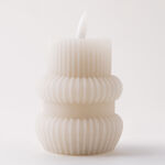homez forming candle 7*9cm soy wax, creamy image number 0
