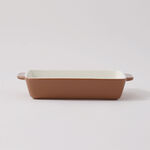 Alberto ceramic baking pan with metal grid 1250ml 27*16.8*5.3cm, brown image number 1