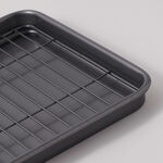 Alberto cookie pan with metal rack, grey metal, 15" image number 2