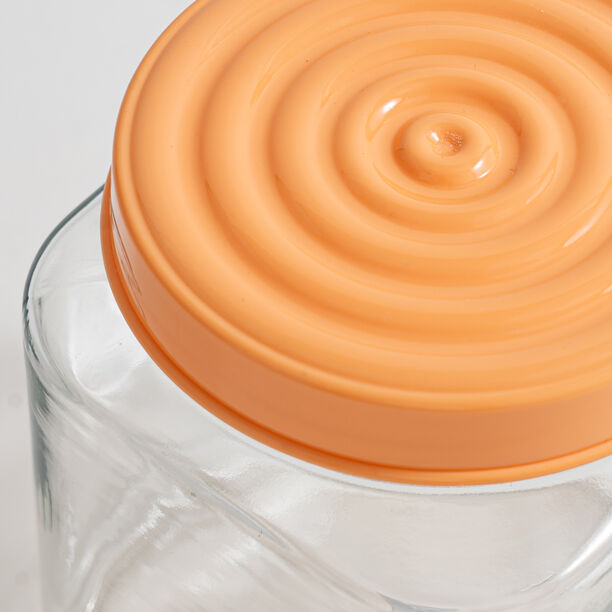 Herevin glass canister orange 2L 11.5*11.5*21.3cm image number 2