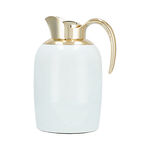 Sarab Steel Vacuum Flask 1.3 L White + Gold image number 0