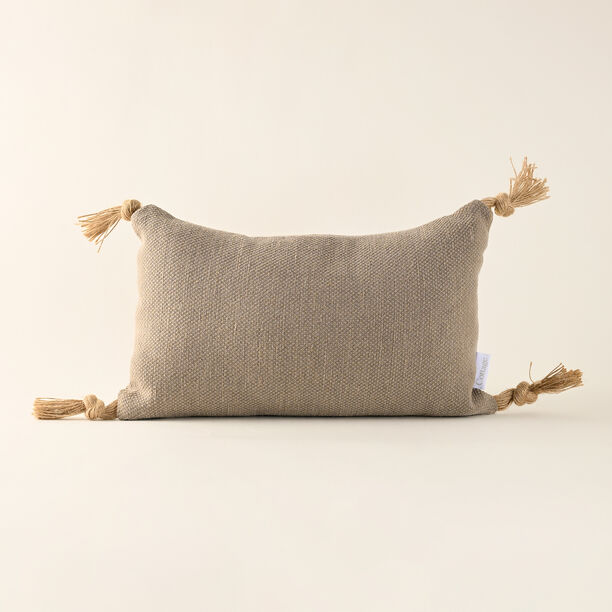 Cottage Jute Cotton Cushion 30*50Cm, Brown image number 0