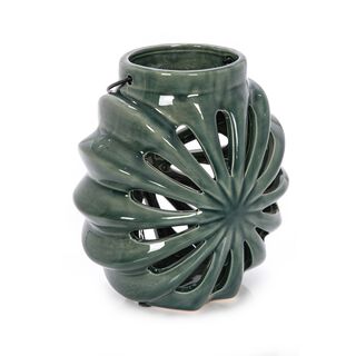 Ceramic Candle Holder Dark Blue