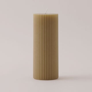 Homez Soya Wax Candle, Beige 7*7*15Cm
