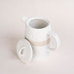 White stoneware English tea cups set 7 pcs image number 2