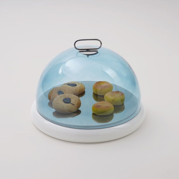 Marjan Collection La Mesa Cake Stand With Glass Lid image number 0