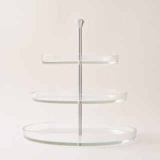Borgonovo 3tier cake transparent stand 22 cm, 27 cm, and 32 cm