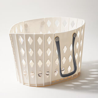 Cottage collapsible plastic laundry basket 26L, white
