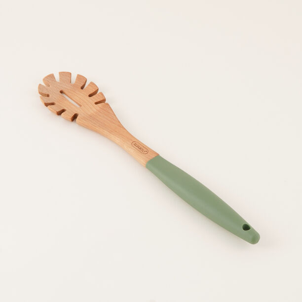 Alberto Wooden Pasta Serving Spoon, Green, 38 Cm image number 0
