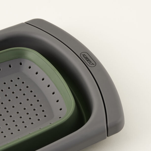 البرتو سلة غسيل بلاستيك قابلة للتمدد، أخضر 39*26*4 سم image number 2