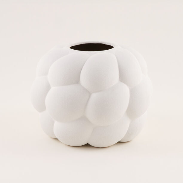 هومز أصيص نبات خزفي أبيض 22.3*22.3*16.6 سم image number 0