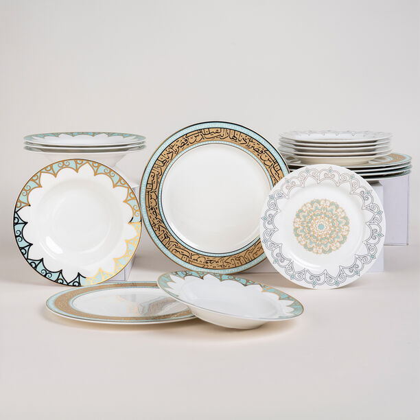 La Mesa multicolor porcelain 18 pc dinner set image number 6