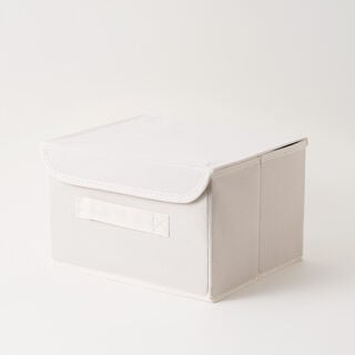 Homez Clothes Organizer Storage Box Polyester, Beige 43*28*25Cm