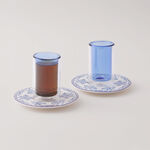 دلتي طقم أكواب شاي زجاج 12 قطعة، أزرق image number 2