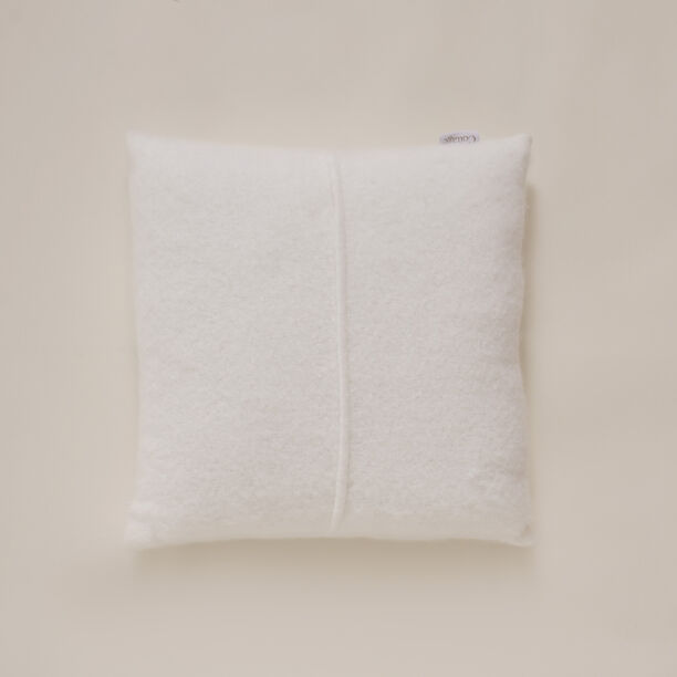 Mohair white woven pillow 45*45cm image number 0