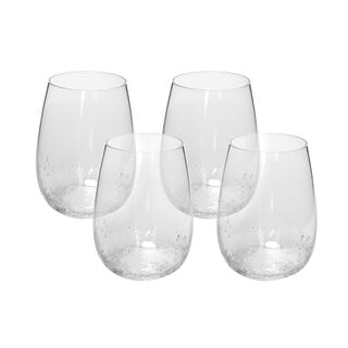 4Pcs Set Tall Tumblers With Ice Dregs Clear