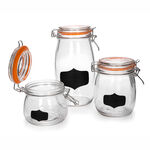 Alberto 3 Pieces Glass Jars With Clamp image number 0