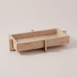 Dallaty travertine serving tray 37*21*7cm, beige image number 1