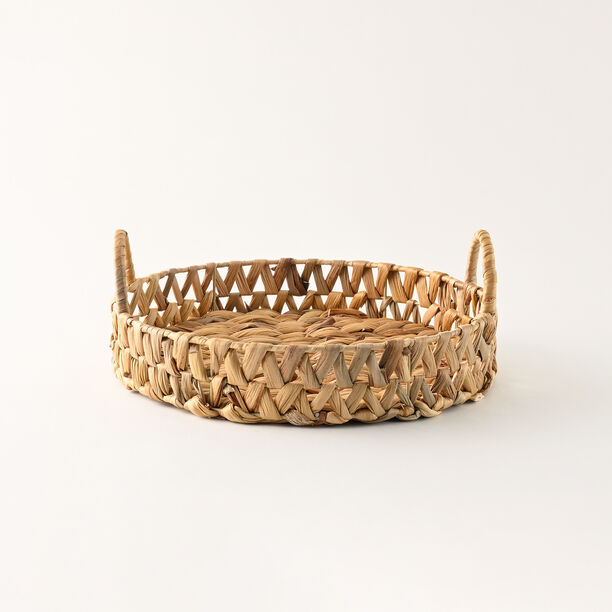 Dallaty Rattan Tray Round Shape 30*30*12Cm, Beige image number 0