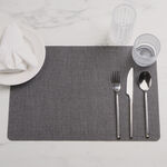 لا ميسا مفارش سفرة قماش مستطيلة 4 قطع 45*30سم، لون فحمي image number 4