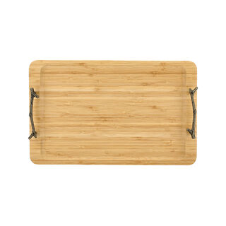 Bamboo Tray With Woody Handles