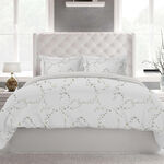 Cottage off white leaf print comforter set queen size with 3 pieces image number 4