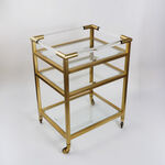 Homez Serving Trolley Antique 60*48*78Cm, Gold image number 1