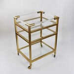 Homez Serving Trolley Antique 60*48*78Cm, Gold image number 1
