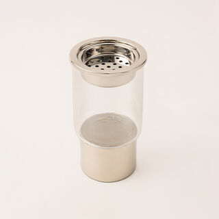 Oulfa collection silver metal & glass oud burner 11*18.5 cm